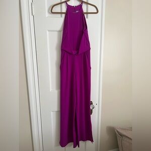 ANTONIO MELANI Magenta Halter Jumpsuit
